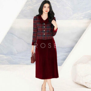 ao-da-nhung-rose-cach-dieu-ket-hop-chan-vay-dang-a