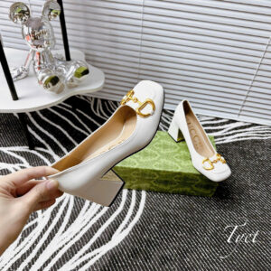 Giày Gucci Gót 7cm Màu Kem-8