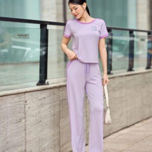 Bộ Cotton Kẻ Trẻ Trung Mặc Nhà