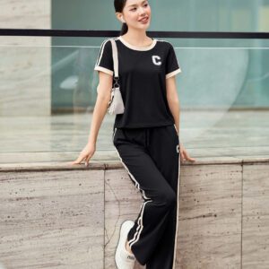 Bộ Cotton Kẻ Trẻ Trung Mặc Nhà