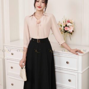 Chân váy xoè dài 7 mảnh hack dáng