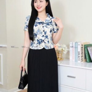 Áo sơ mi hoa nhí MC Fashion mềm mại tinh tế