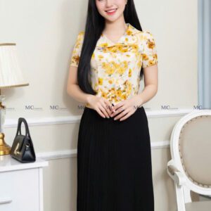 Áo sơ mi hoa nhí MC Fashion mềm mại tinh tế