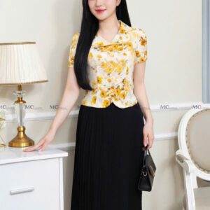 Áo sơ mi hoa nhí MC Fashion mềm mại tinh tế