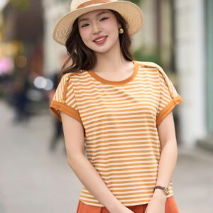 Áo Phông Cotton Kẻ Co Giãn 4 Chiều Mát Lạnh