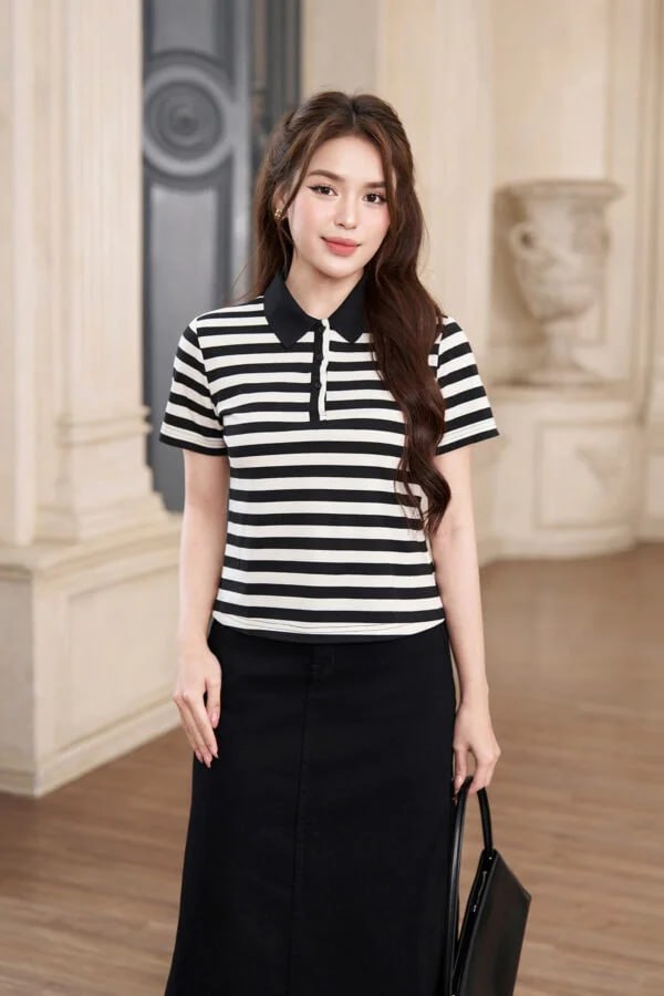 Áo Polo Kẻ Coolmax Luperi