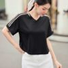 áo thun croptop cổ tim cotton mát lịm