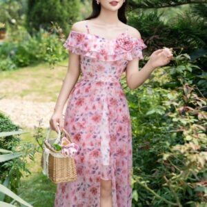 Maxi Hoa Tre Vai Xe Ta Sang Chanh