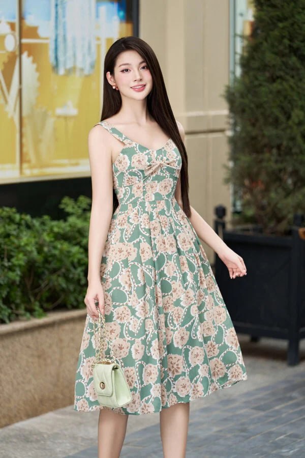 Đầm maxi hoa to LUPERI dáng A đi chơi