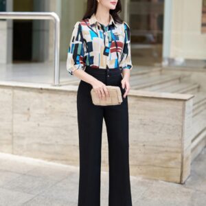 Ao so mi lua cong so hoa tiet LUPERI