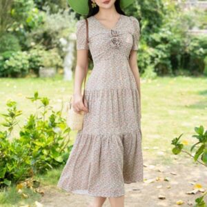 Váy maxi hoa nhí dáng dài LF4V09 Luperi