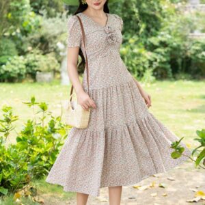 Váy maxi hoa nhí dáng dài LF4V09 Luperi