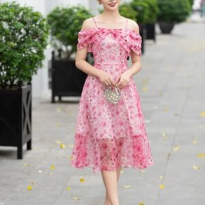 Váy Maxi Hoa Trễ Vai Luperi