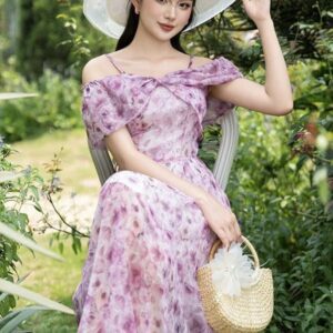 Váy Maxi Hoa Trễ Vai Luperi