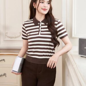 Áo Polo Kẻ Bo Gấu LU5PL05 Mềm Mát