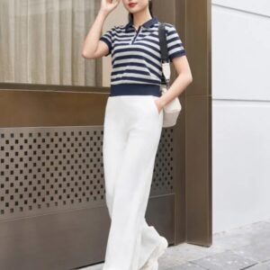 Áo Polo Kẻ Bo Gấu LU5PL05 Mềm Mát