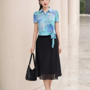 áo sơ mi bo no tay ngan