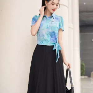 áo sơ mi bo no tay ngan