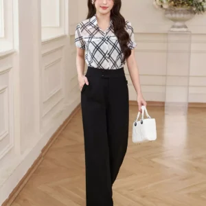 áo sơ mi kẻ chéo luperi thanh lịch