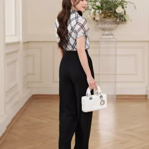 áo sơ mi kẻ chéo luperi thanh lịch