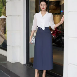 áo sơ mi luperi tay lỡ voan cổ đính hoa