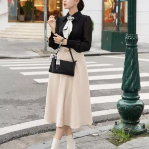 Áo Sơ Mi Lụa Hàn Cổ Đức Tay Voan Luperi