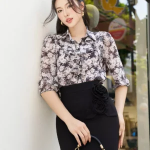 Áo sơ mi bèo quấn Luperi xinh xắn