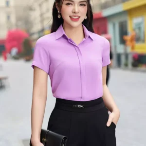 Áo Sơ Mi Lụa Hàn Quốc Công Sở