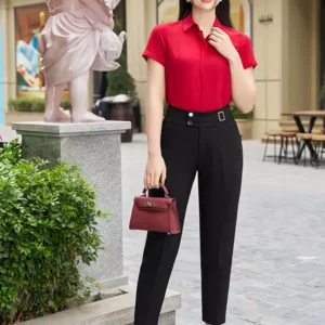 Áo Sơ Mi Lụa Hàn Quốc Công Sở