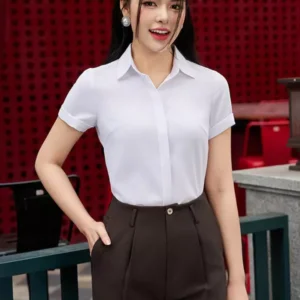 Áo Sơ Mi Lụa Hàn Quốc Công Sở
