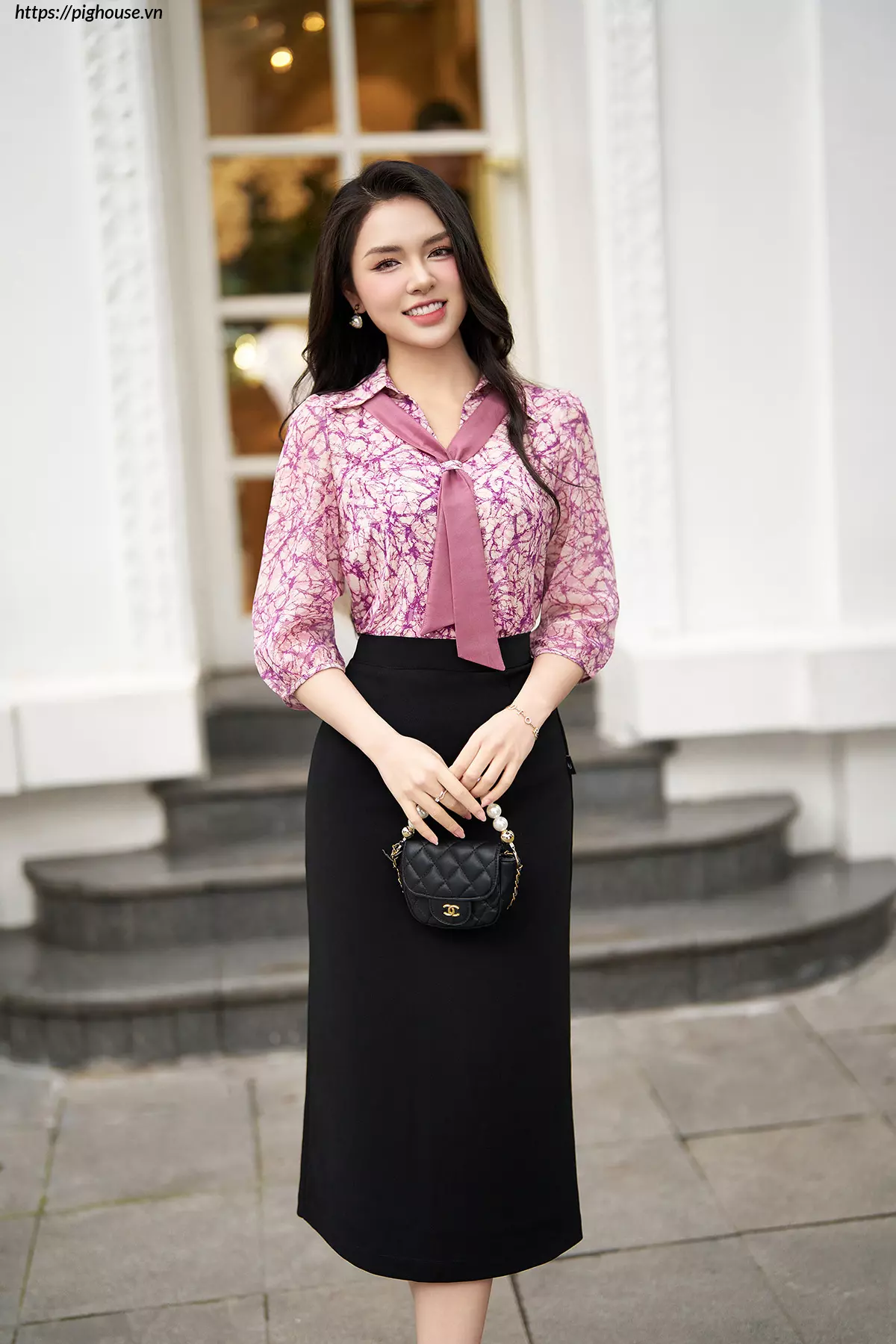 Áo sơ mi nữ Luperi tay lỡ mềm mát