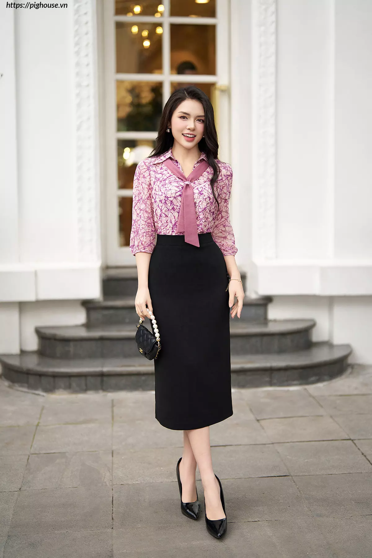 Áo sơ mi nữ Luperi tay lỡ mềm mát