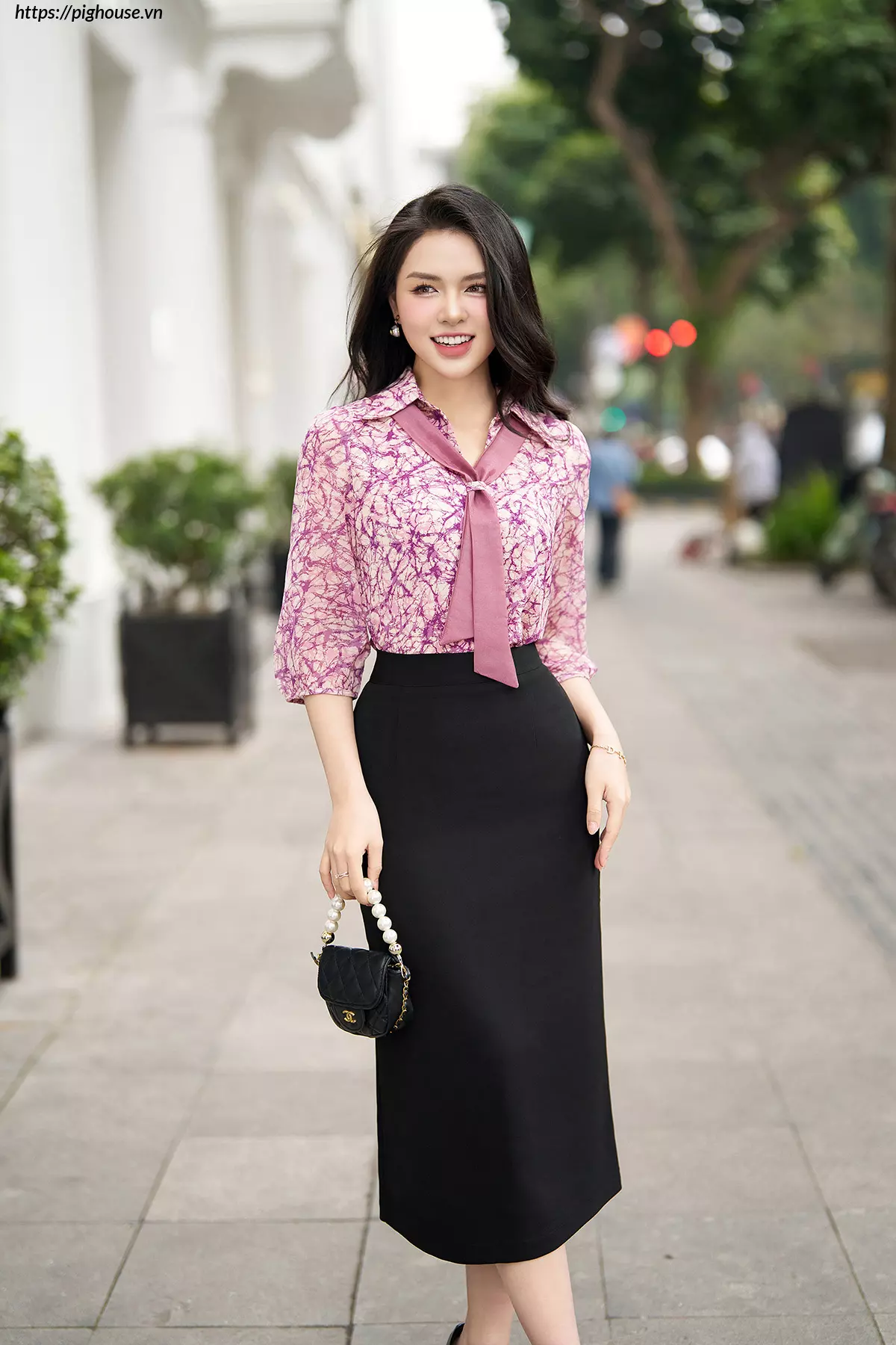 Áo sơ mi nữ Luperi tay lỡ mềm mát