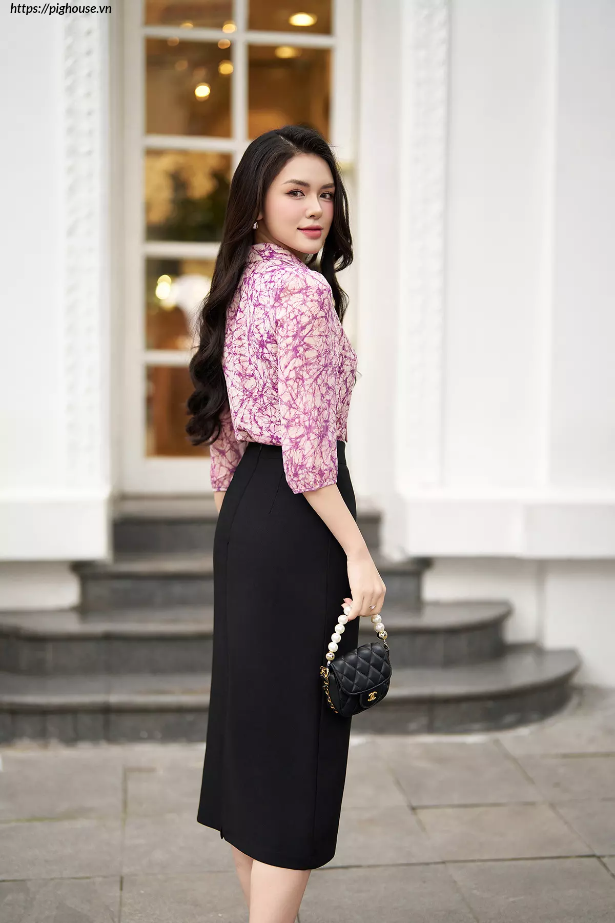 Áo sơ mi nữ Luperi tay lỡ mềm mát