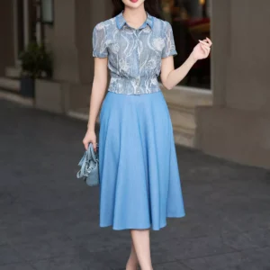 Áo Sơ Mi Nữ Luperi Họa Tiết Mềm Mát