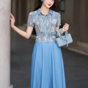 Áo Sơ Mi Nữ Luperi Họa Tiết Mềm Mát