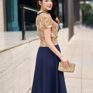 Áo Sơ Mi Nữ Luperi Họa Tiết Mềm Mát