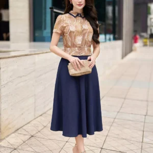 Áo Sơ Mi Nữ Luperi Họa Tiết Mềm Mát