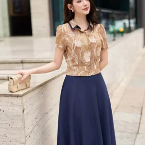 Áo Sơ Mi Nữ Luperi Họa Tiết Mềm Mát