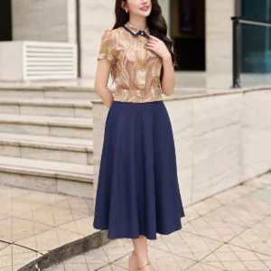 Áo Sơ Mi Nữ Luperi Họa Tiết Mềm Mát