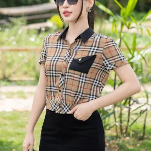 Ao so mi nu LUPERI tay ngan mem mat