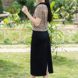 Ao so mi nu LUPERI tay ngan mem mat