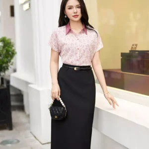 Áo sơ mi lụa Nhật tay cánh rơi