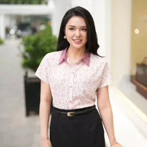 Áo sơ mi lụa Nhật tay cánh rơi