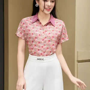 Áo sơ mi lụa Nhật tay cánh rơi