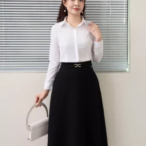 Chân váy xoè dáng dài chuẩn mốt