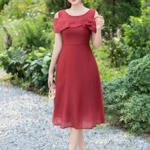 Đầm ôm A hở vai LFV3342 thanh lịch