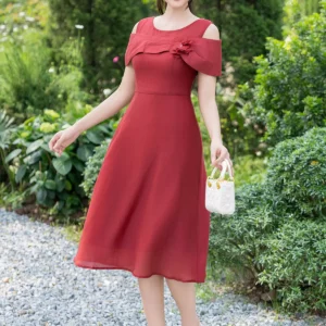 Đầm ôm A hở vai LFV3342 thanh lịch