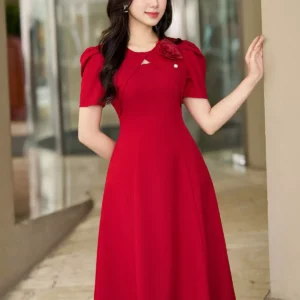 Đầm công sở ôm A cổ hoa LUPERI