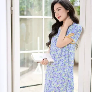 Đầm lanh hoa nhí dáng A đuôi cá Cardina